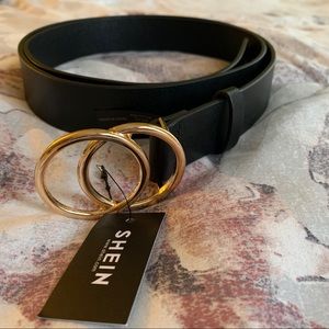 NEW Black metal buckle plus size belt
